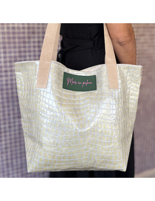 BOLSO SHOPPER VARQUER con pouch o forrado