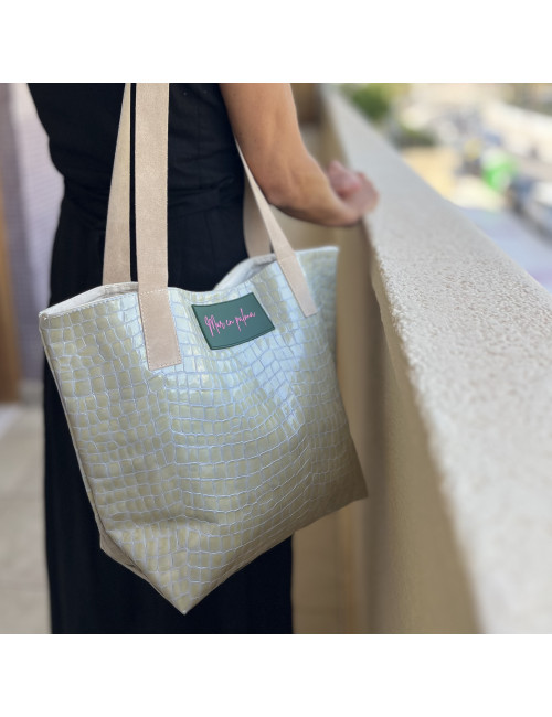 BOLSO SHOPPER VARQUER con pouch o forrado